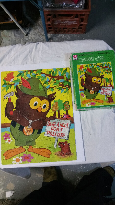 WOODSY OWL Jigsaw Puzzle Whitman 1973 Give Hoot