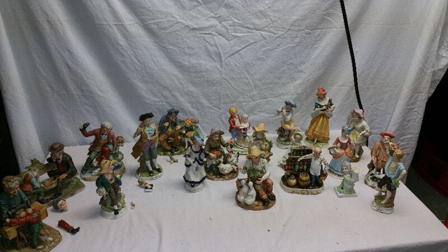 20 Vintage Hand Painted Figurines Statue Made in Japan & Korea