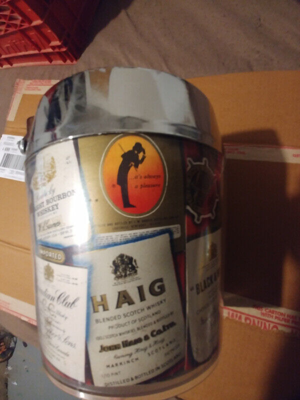 Vintage Liqueur Chrome Man Cave Bar Ice Bucket - photo 2