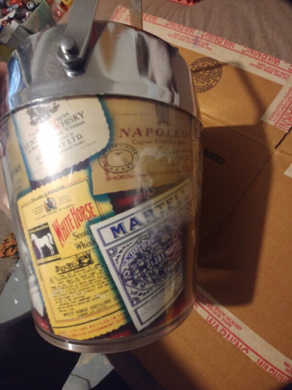 Vintage Liqueur Chrome Man Cave Bar Ice Bucket - photo 3