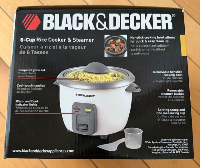 BLACK+DECKER Rice Cooker & Food Steamer - 6-Cup - photo 3