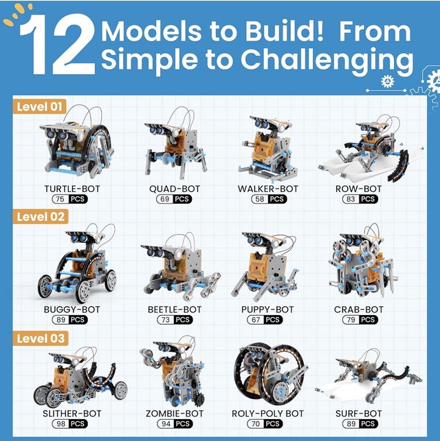 Sillbird 12-in-1 Solar Robot Building Kit STEM Gift - photo 4