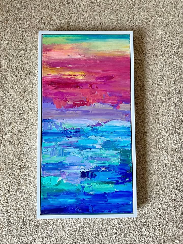 Canvas with White Floating Frame