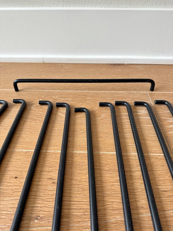 12 5/8 Black Matte Handles - qty 11
