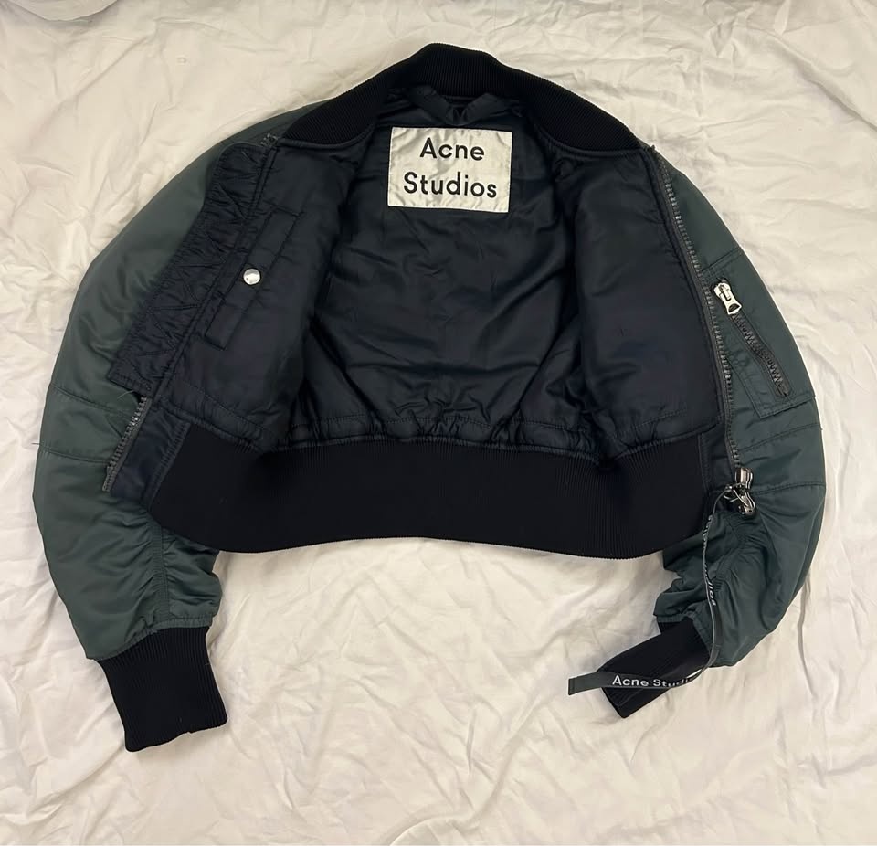 acne studios reversible cropped bomber jacket - photo 2