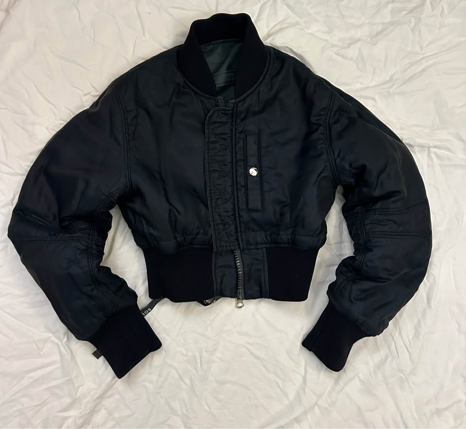acne studios reversible cropped bomber jacket - photo 4