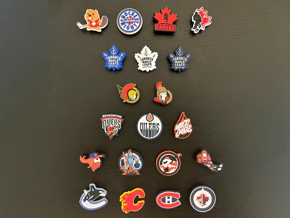 NHL Hockey Oilers Maple Leafs Charms / Jibbitz