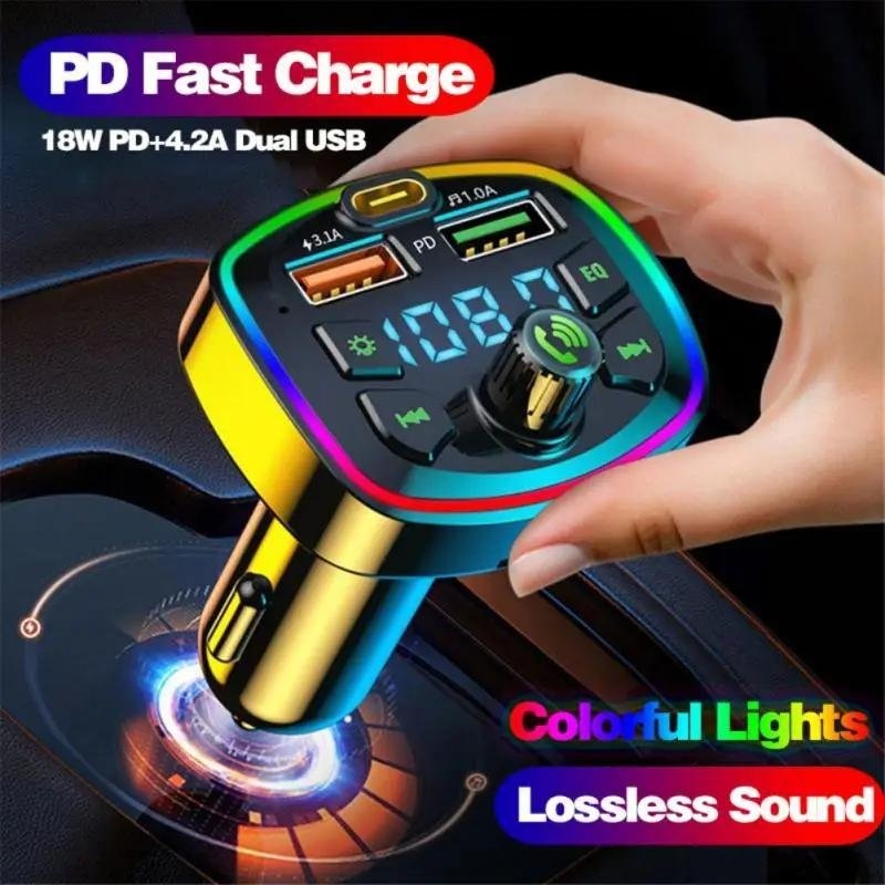 Car Fast Charger with FM Transmitter and Bluetooth - photo 2