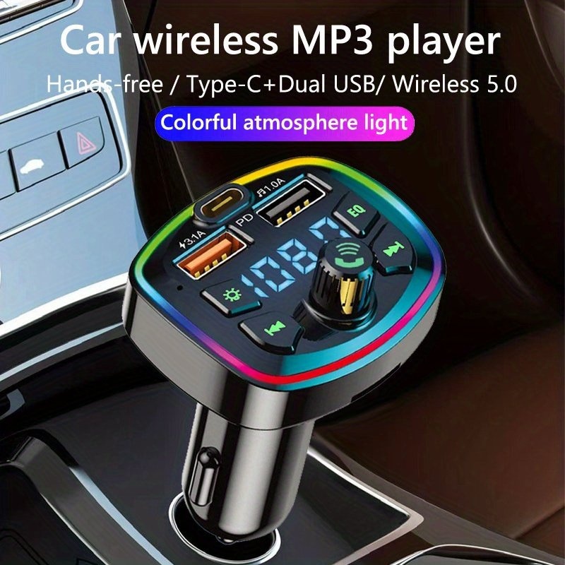 Car Fast Charger with FM Transmitter and Bluetooth - photo 4