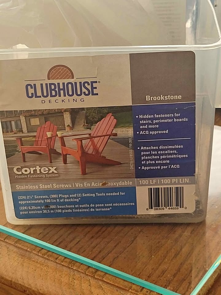 CLUBHOUSE DECKING CORTEX SCREWS (Brookstone) 2 1/2" & 1