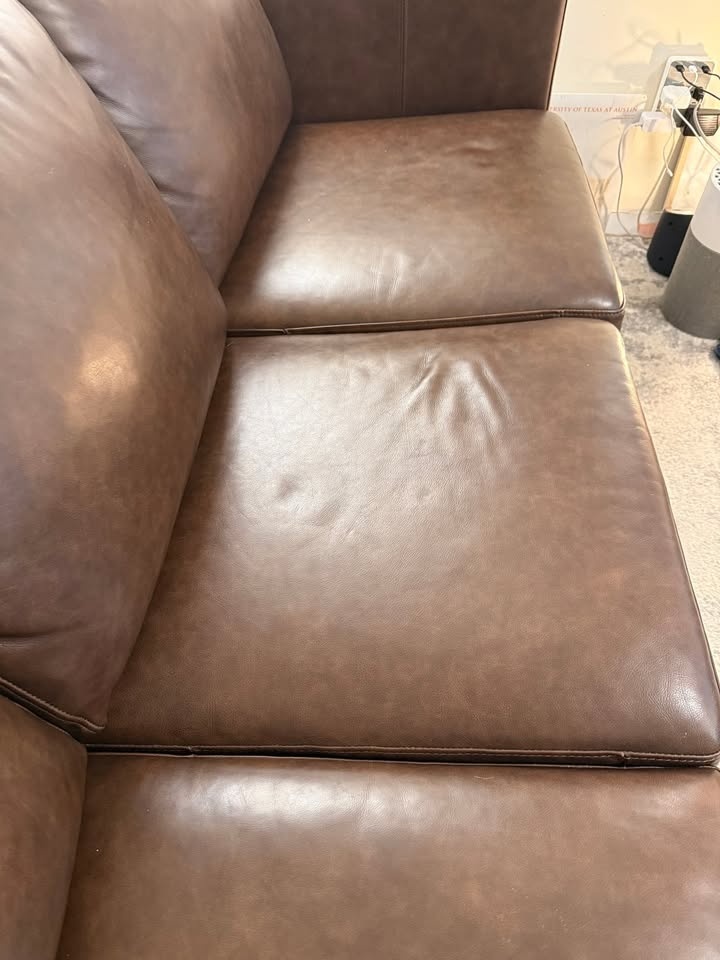 Modern Sofa Couch, 80"W, Caramel Leather - photo 5