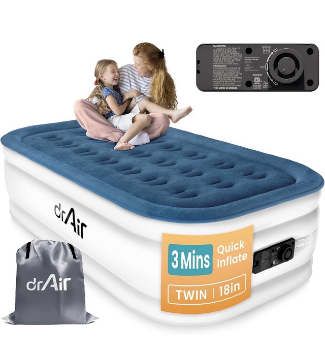 Brand New - Twin Air Mattress with Built-in Pump