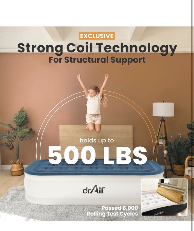 Brand New - Twin Air Mattress with Built-in Pump - photo 2