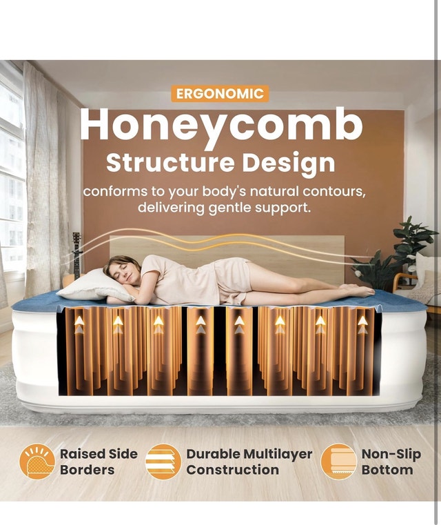 Brand New - Twin Air Mattress with Built-in Pump - photo 3