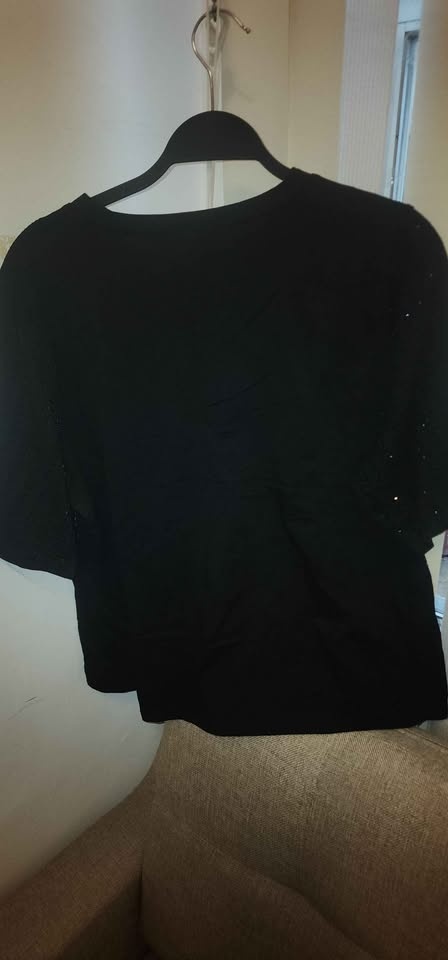 Women's black stud embellished top - photo 4