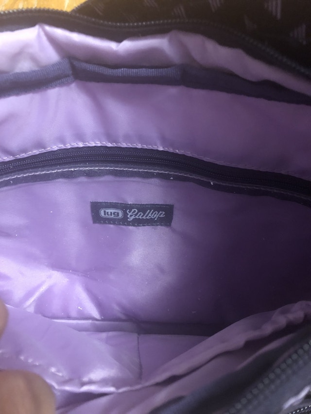 Lug Gallop crossbody bag - purple triangle pattern - photo 3
