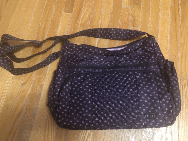 Lug Gallop crossbody bag - purple triangle pattern - photo 5