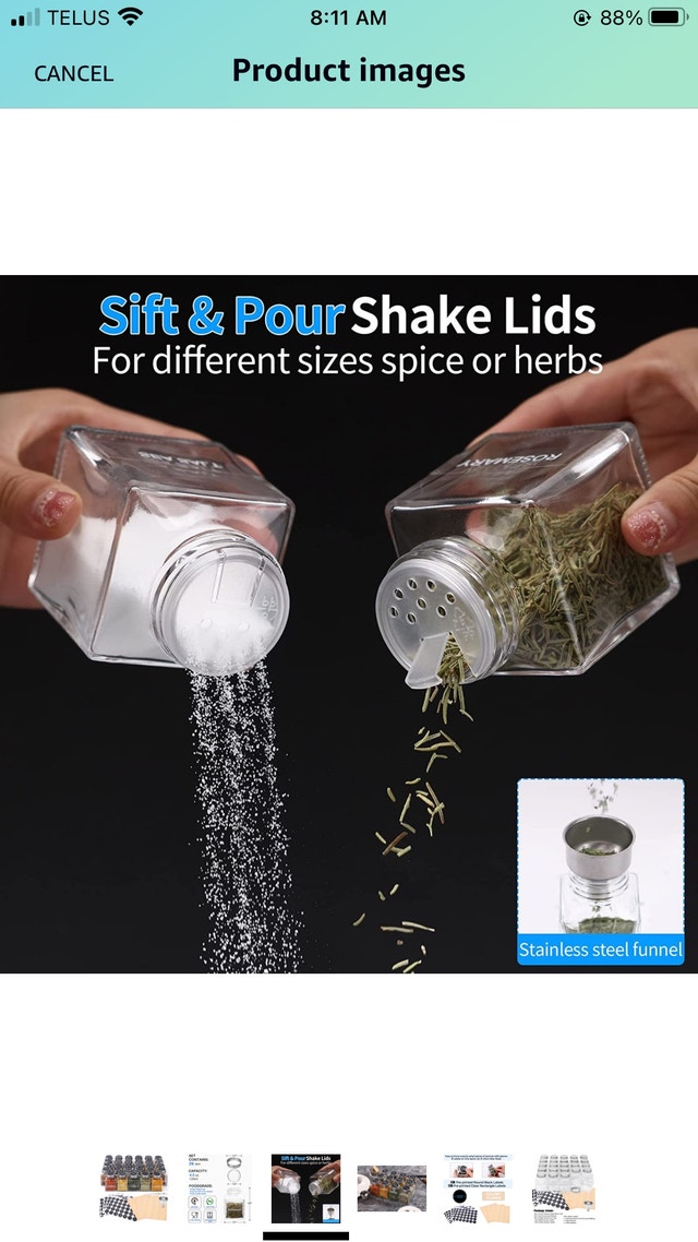 New- glass spice jars x 9 - photo 4
