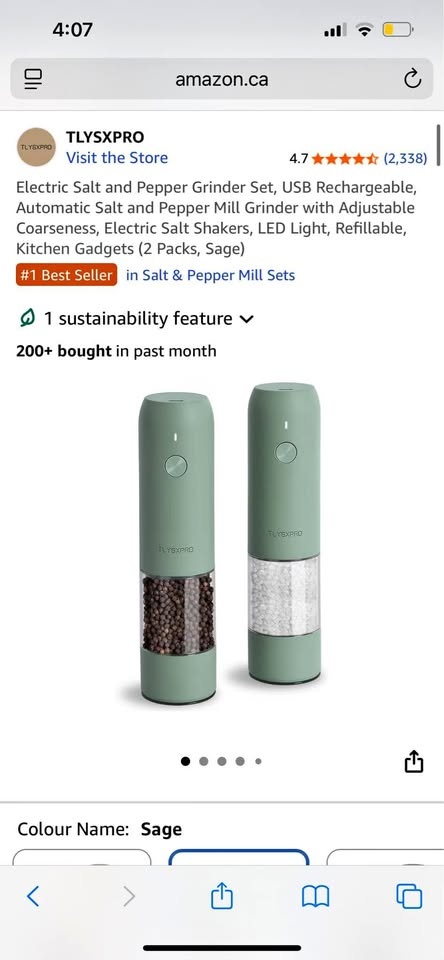Brand new Electric Salt and Pepper Grinder Set