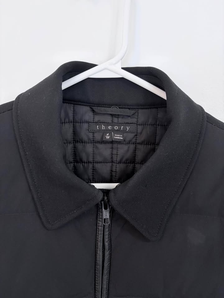 Theory Down/Wool Quilted Black Jacket Petite - photo 2
