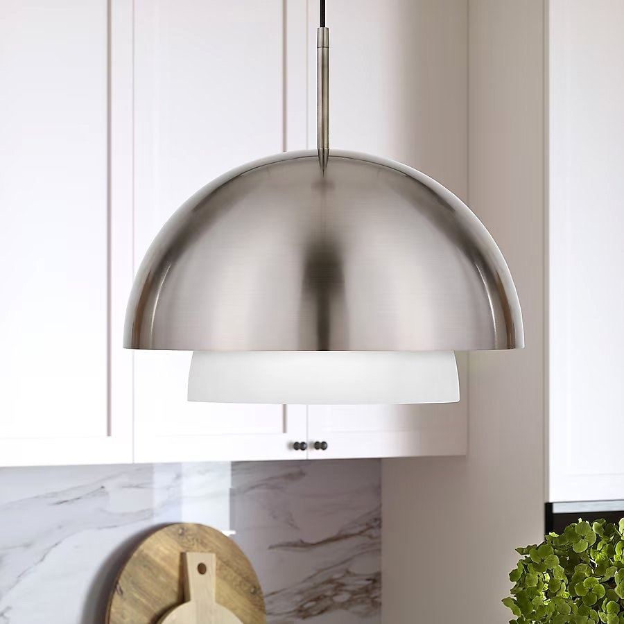Octavia 1-Light Brushed Nickel Pendant