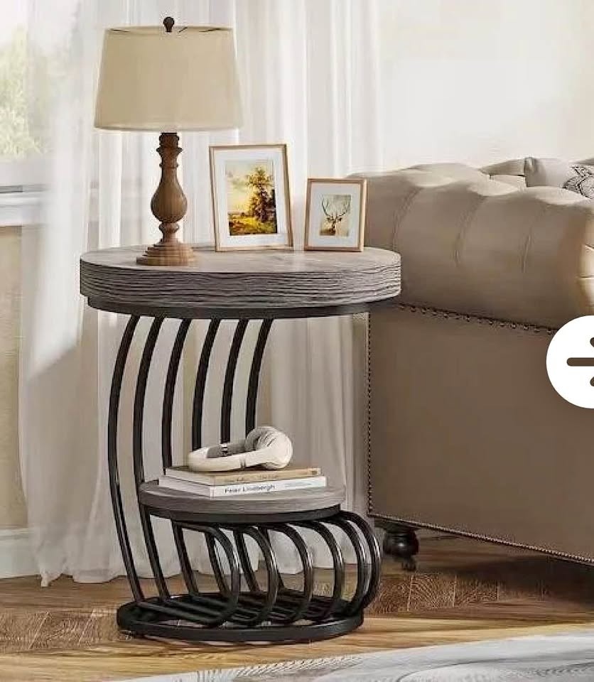 New round wood cofee table