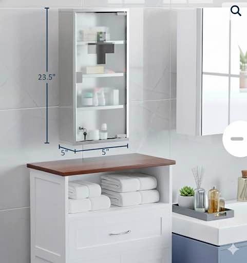 New Lockable Wall Medicine Cabinet
