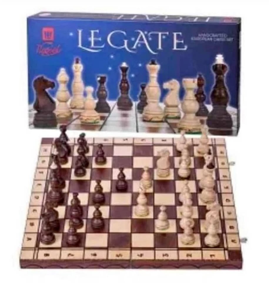 New 18" Wegiel Legate Handcrafted Wood Chess Set - Mississauga