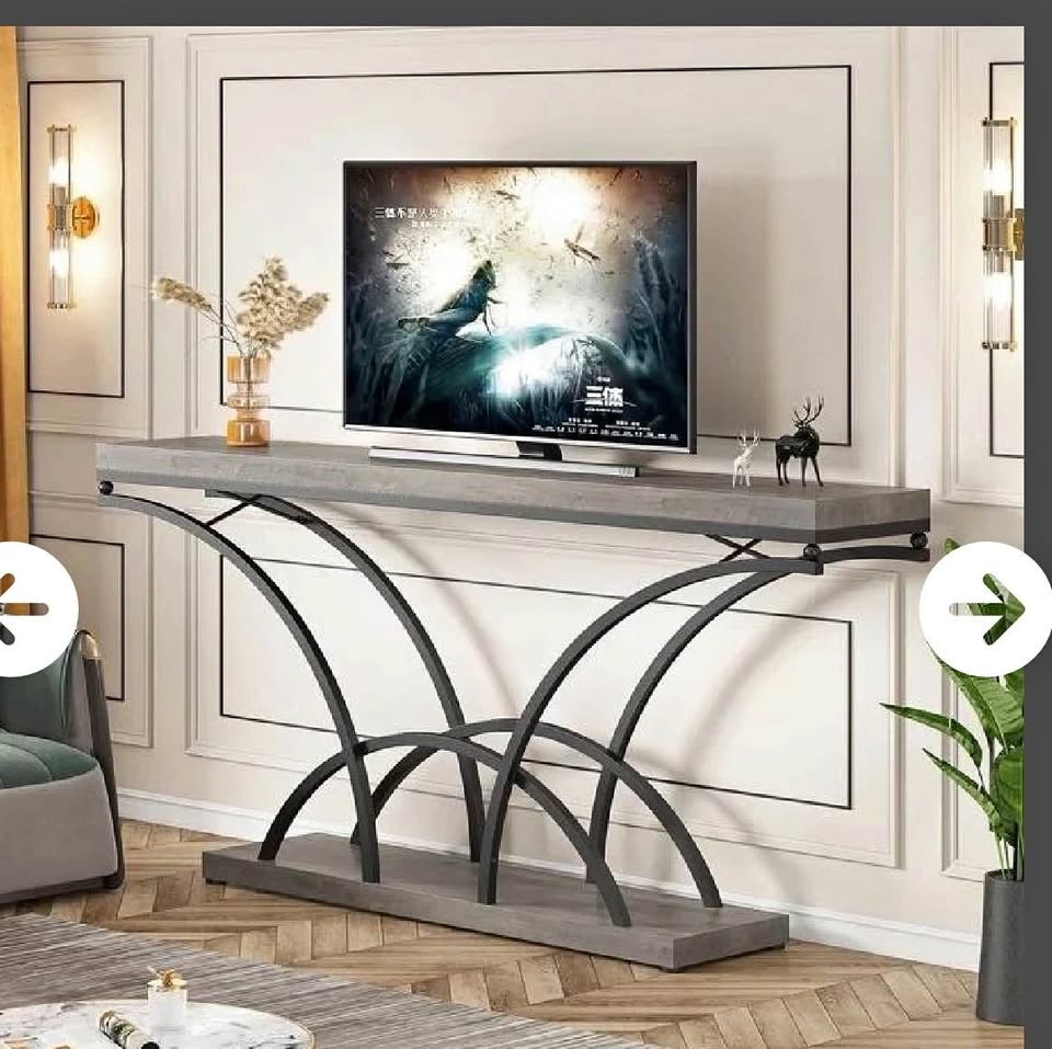 NEW Sleek 71" Mid-Century Console Table – Open Box