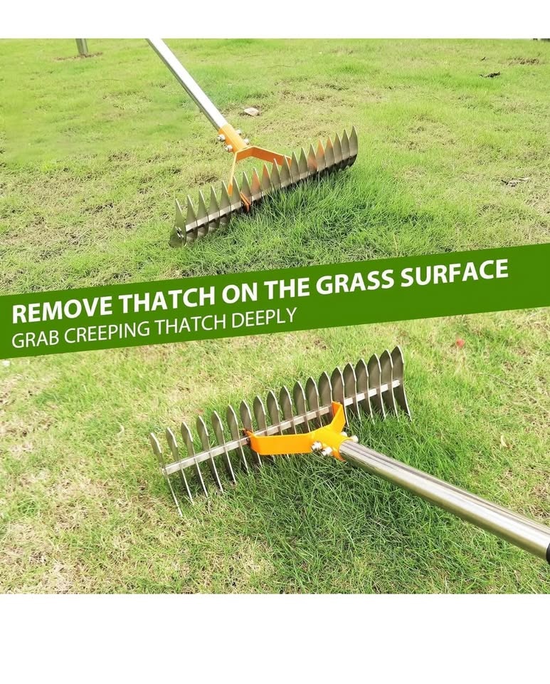 New 15 Inch Wide Dethatcher lawn Rake - photo 4
