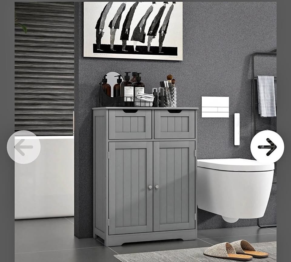 New sleek storage organzier bathroom cabinet