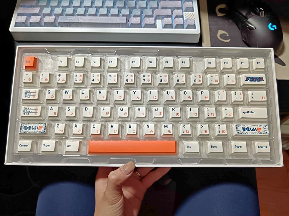 Vanilla Japanese Food Pbt Keycaps Set