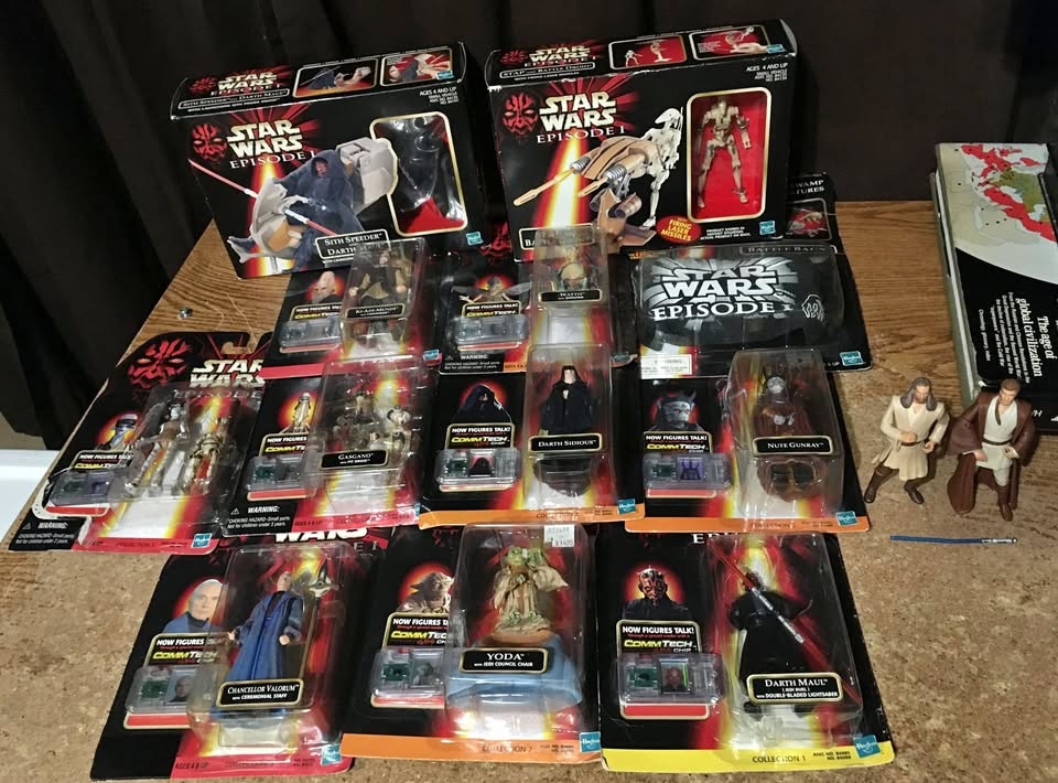 LOT OF 14 STAR WARS EPISODE 1 COMMTECH FIGURES