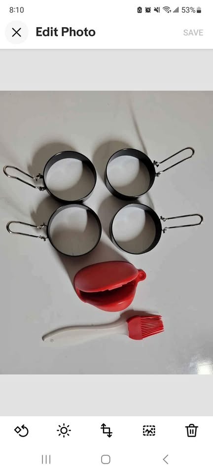 Nonstick Round Pancake Egg Rings, Set of 4+2 Pack 1