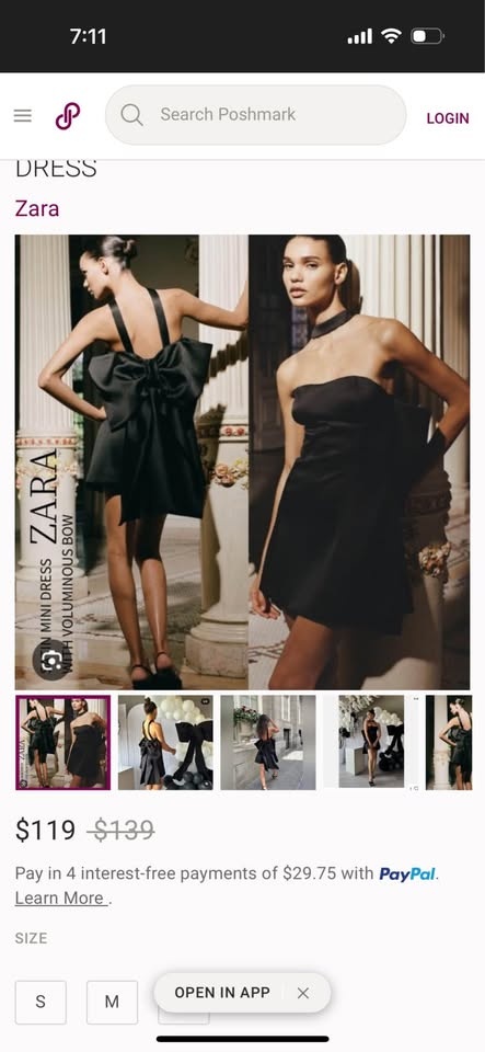 ZARA BOW TRIM VOLUMINOUS SATIN EFFECT MINI DRESS - photo 4