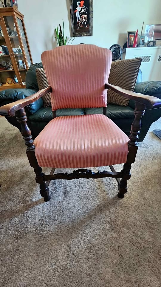 Carved accent chair