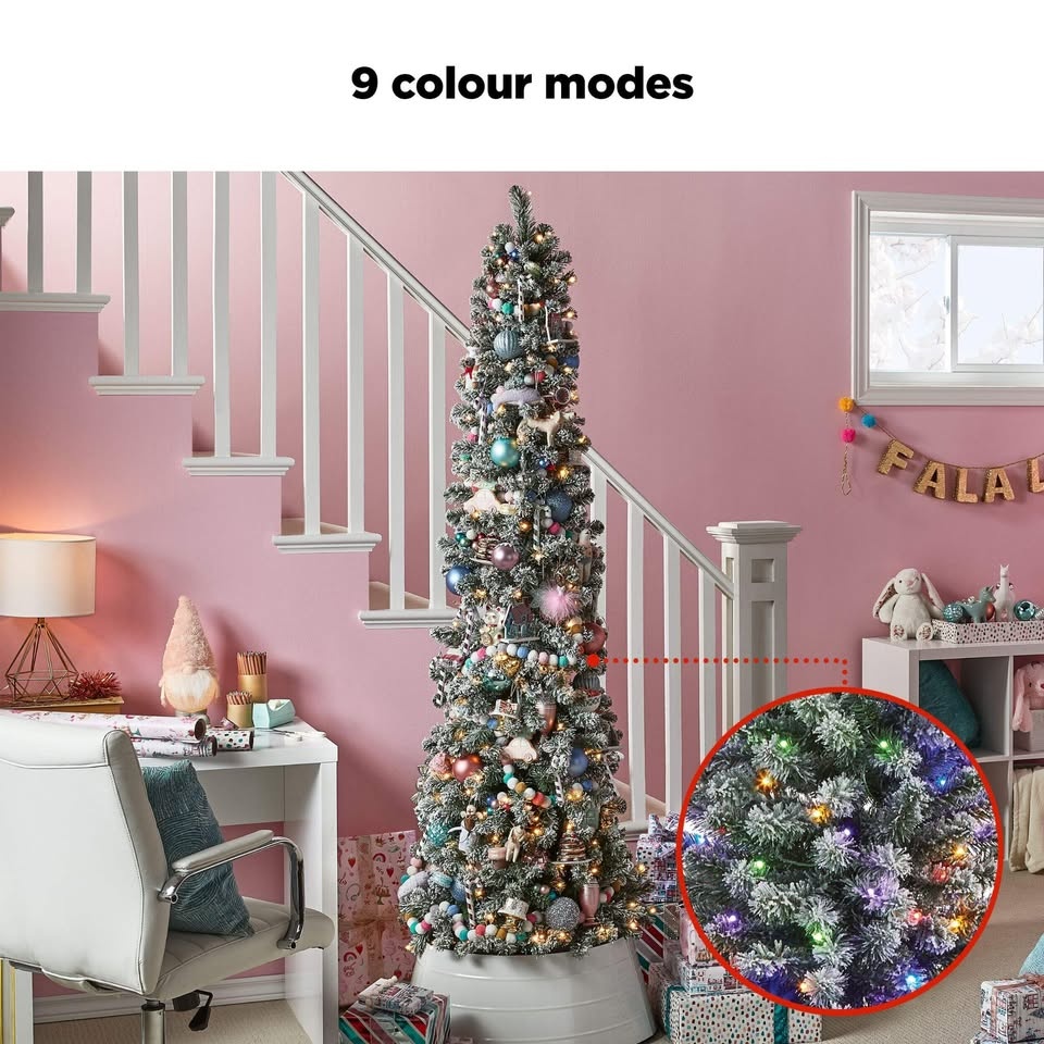Pre-Lit Bennett Pencil Christmas Tree, 7ft - photo 3