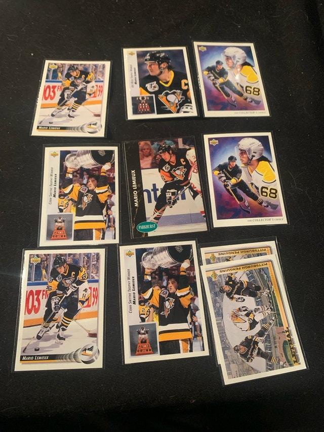 Mario Lemoeux hockey card lot - 10 cards!