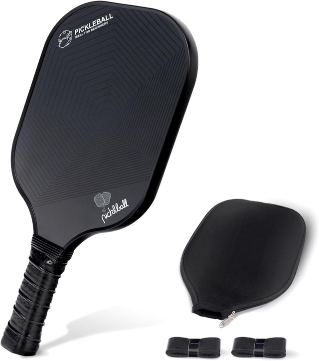 Pickleball Paddle, Advanced Carbon Fiber, Sweatbands & Bag, NEW