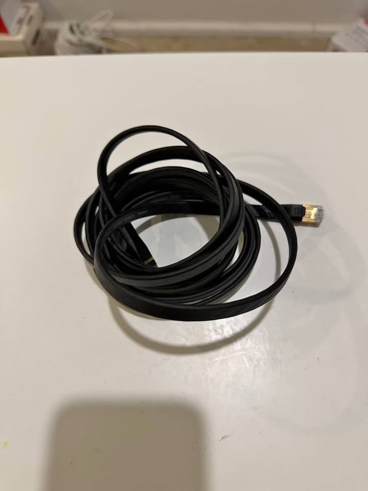 10Ft Foot Black flat Cat8 ethernet cable