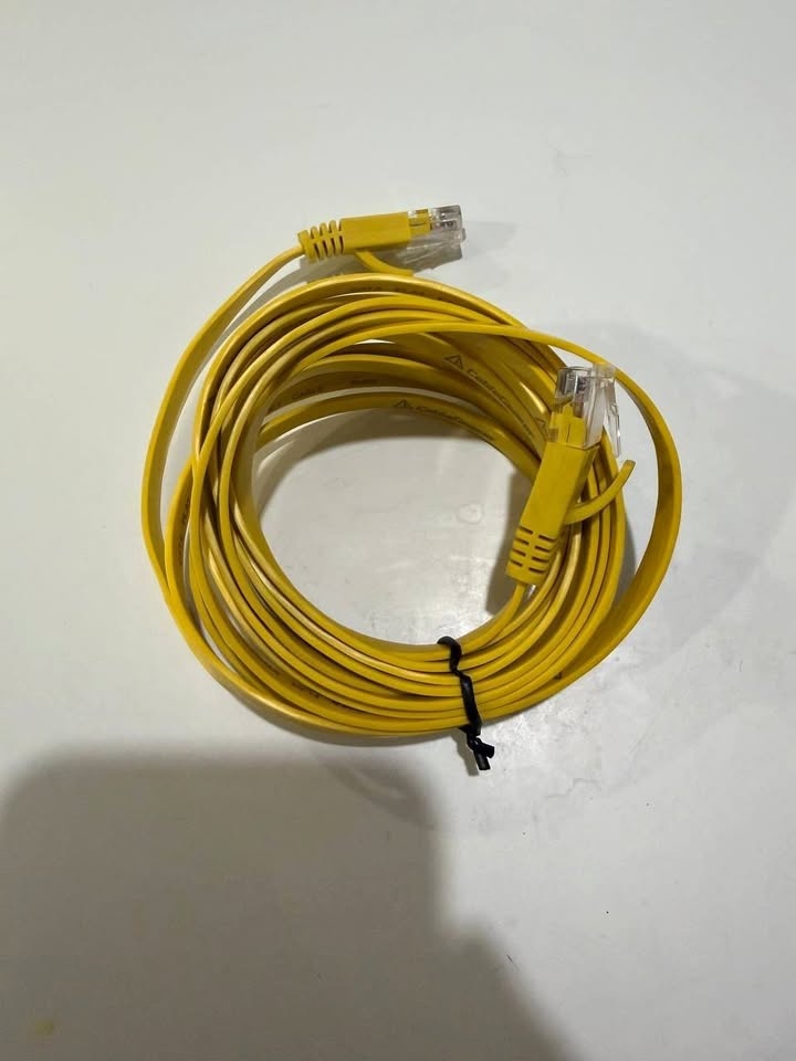 10Ft foot Yellow Flat Cat6 Ethernet Cable