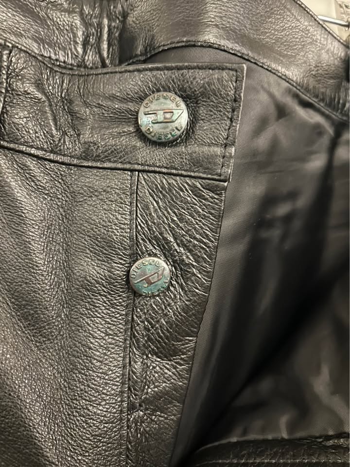 Y2K vintage Diesel leather jeans - photo 5