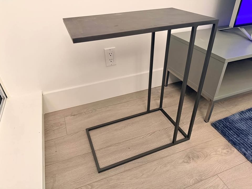 CB2 Mill C Side Table – Modern Metal Base, Slim Profile