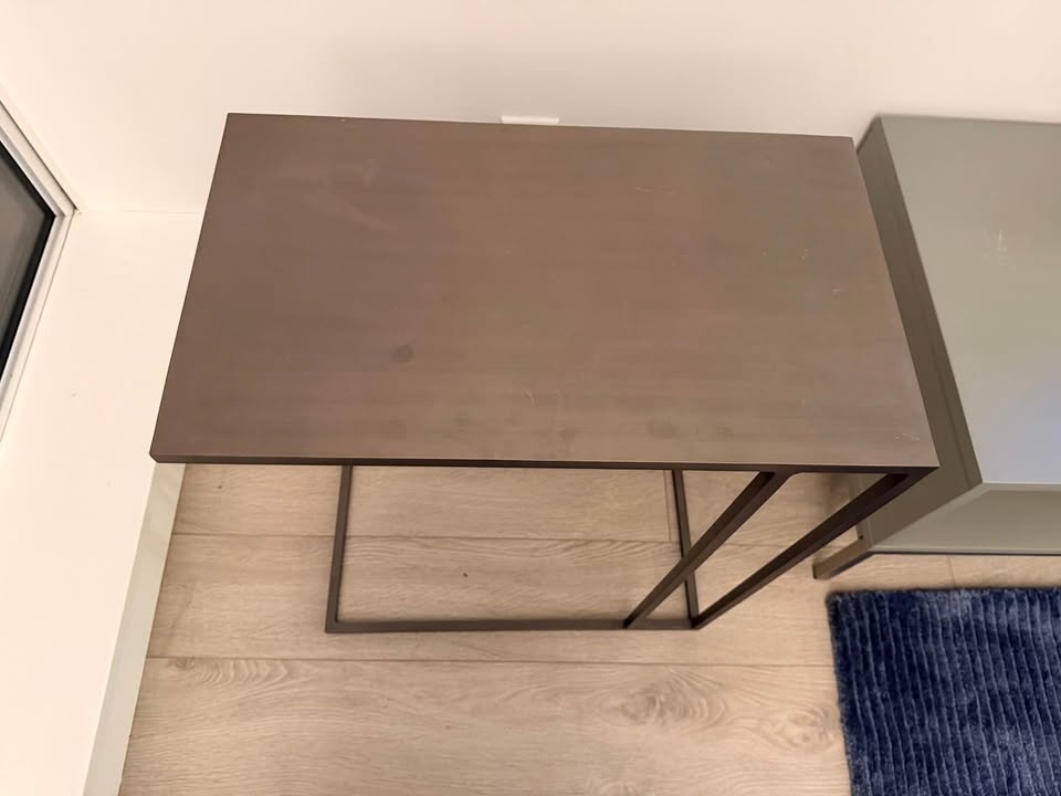 CB2 Mill C Side Table – Modern Metal Base, Slim Profile - photo 5