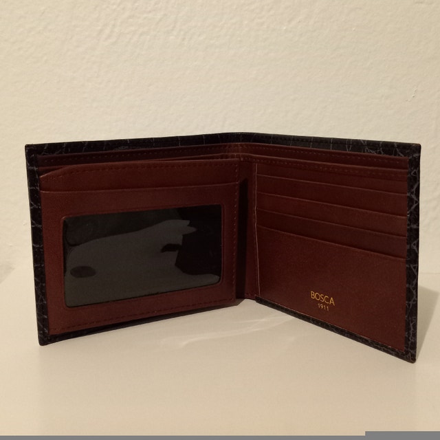 Bosca Crocco Bifold Wallet w/ Card ID Flap NEW - photo 3