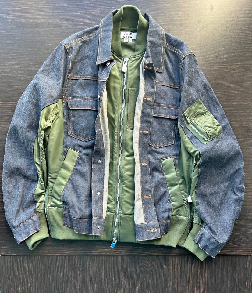 Men’s SACAI x APC JEAN JACKET PANT SET