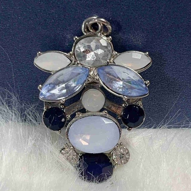 Blue & White Gemstone Pendant