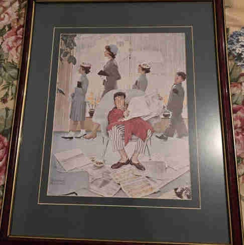 Vintage Frame Collectible Norman Rockwell, 'Family to Church'