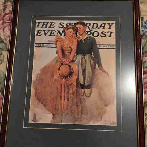 Vintage Frame Collectible Norman Rockwell 'Saturday Evening'
