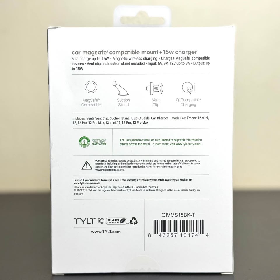 🚗⚡ BRAND NEW TYLT Venti MagSafe Wireless Car Charger Mount - photo 2